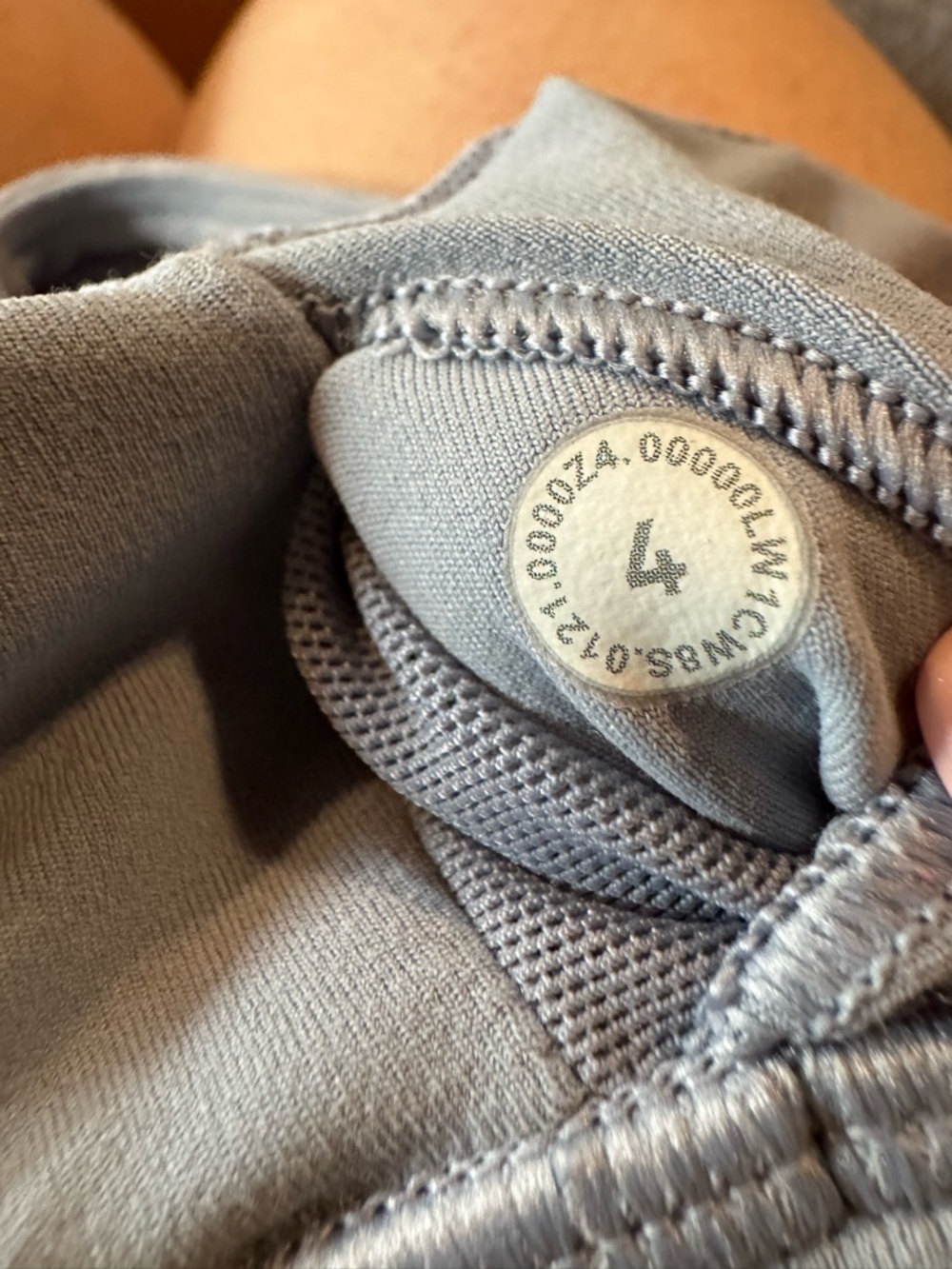 Lululemon Sports Bra Crop Tank Grey Sage/Light Blue Size 4 - Picture 4 of 6